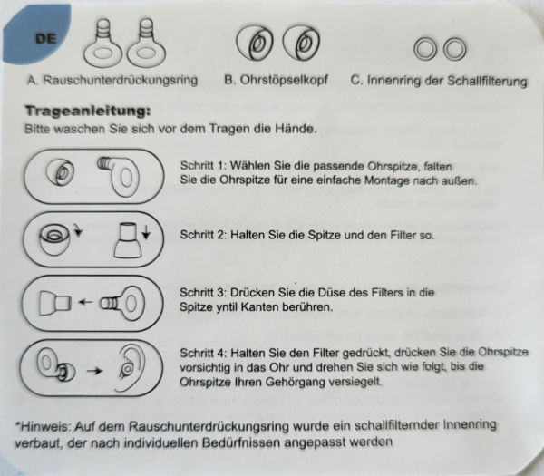 Earplugs for healthy and restful sleep